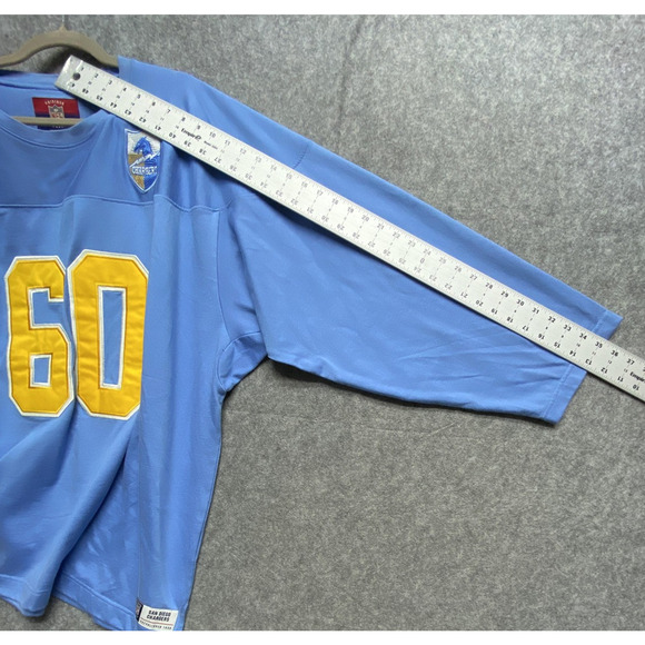 San Diego Chargers Shirt Mens 3XL Blue NFL Football Reebok Long Sleeve Classic - Picture 4 of 11